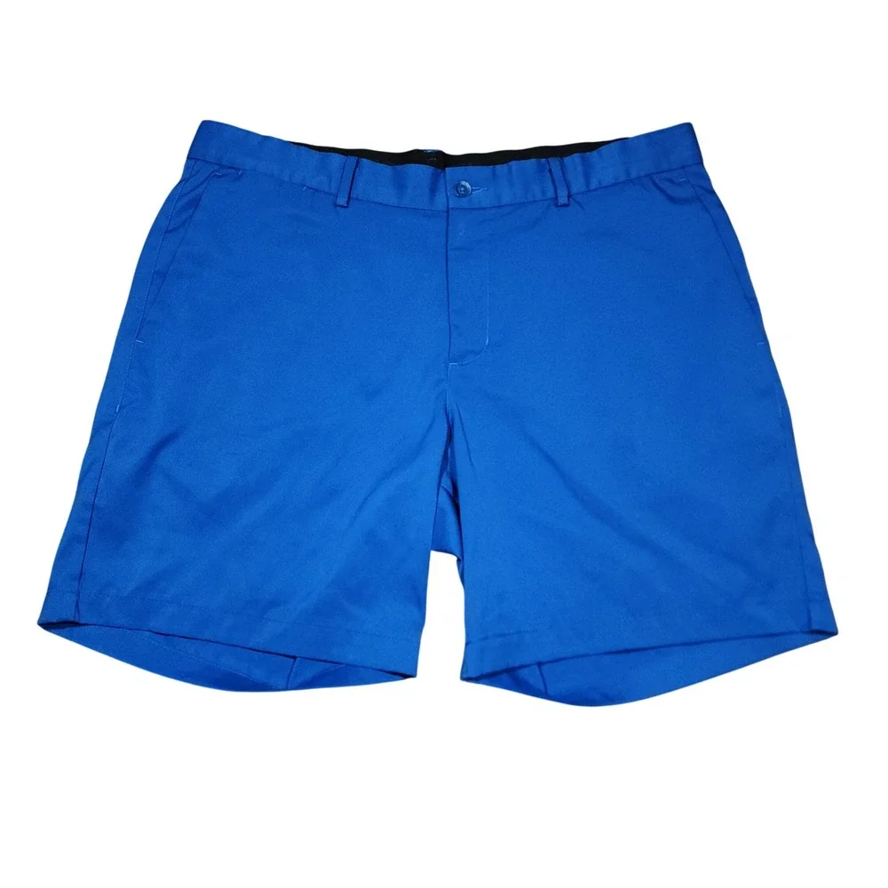 Nike‎ Golf Shorts 35 x8 Mens Blue Dri-FIT Standard Fit Performance Sport 18